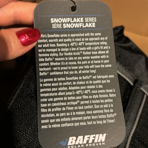 Baffin “Cheree” Polar Proven Black Insulated Snow Boots Size 5 Youth Unisex - Picture 9 of 16